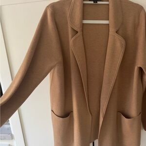 J Crew knit blazer&cardigan size medium camel/biege NWOT !